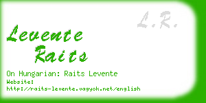 levente raits business card